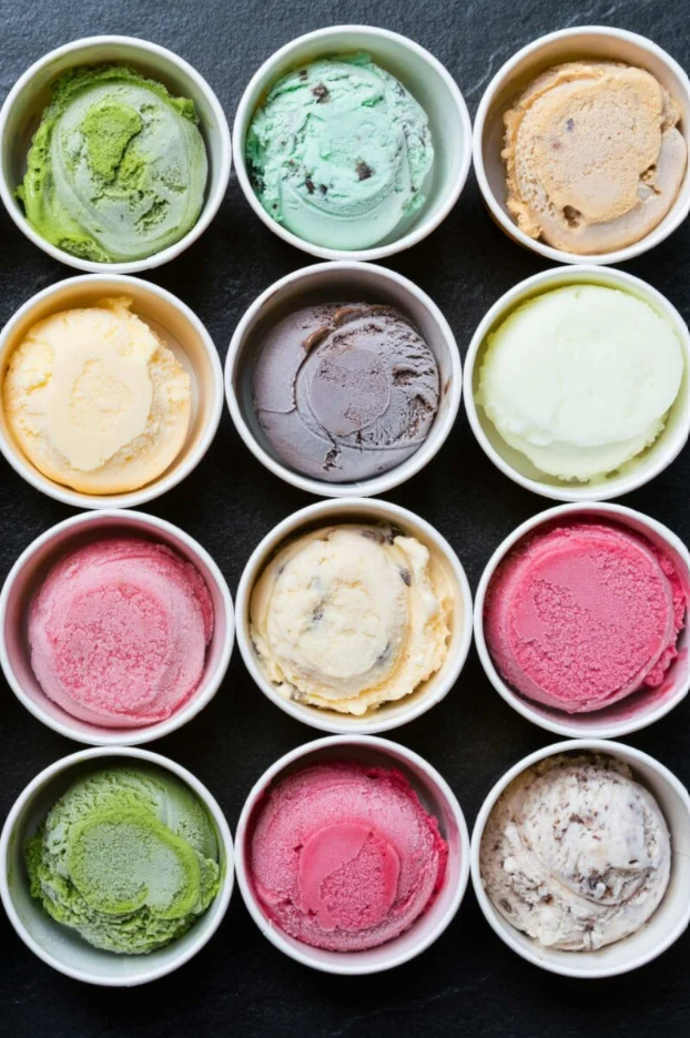 12 ice cream flavlors maked with ninja creami