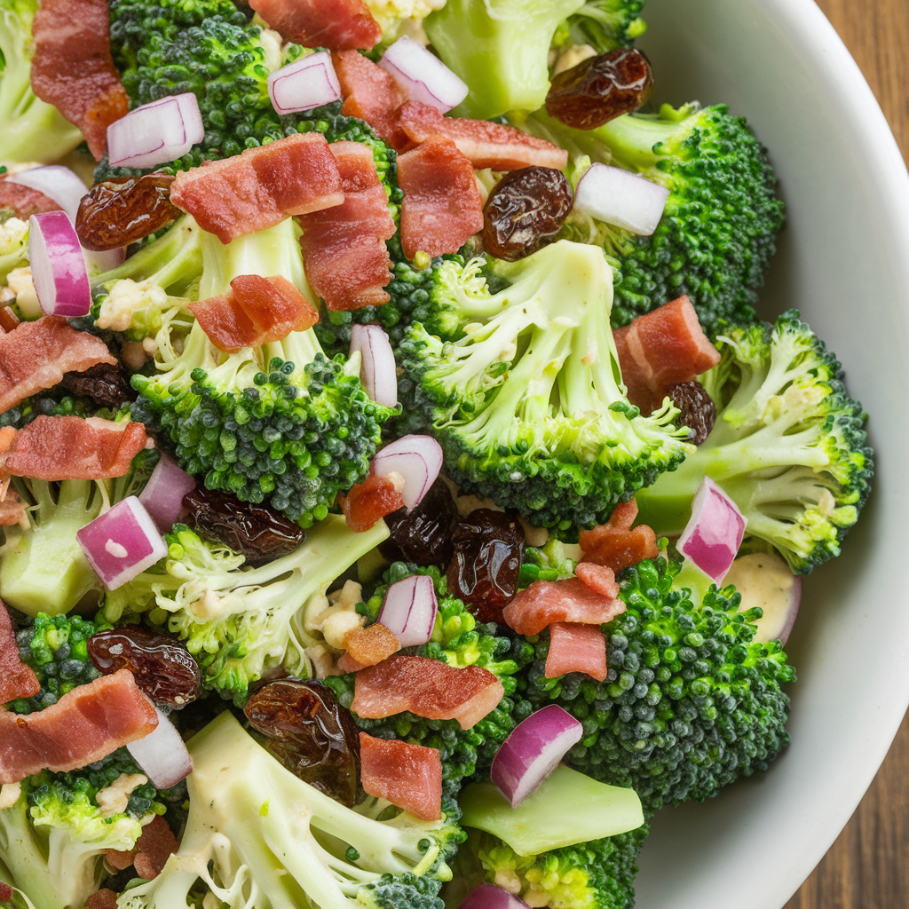 Classic Broccoli Salad with Bacon (Perfect Make-Ahead Side!)