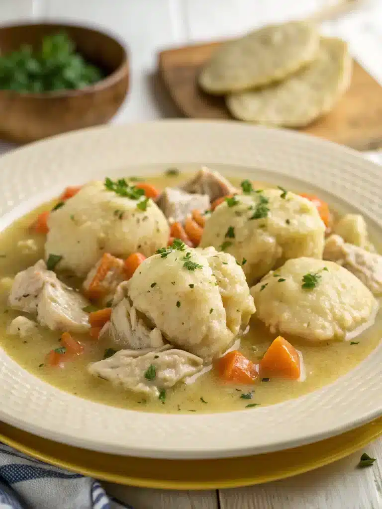 Classic Chicken & Fluffy Dumplings (Comforting Family Favorite!)