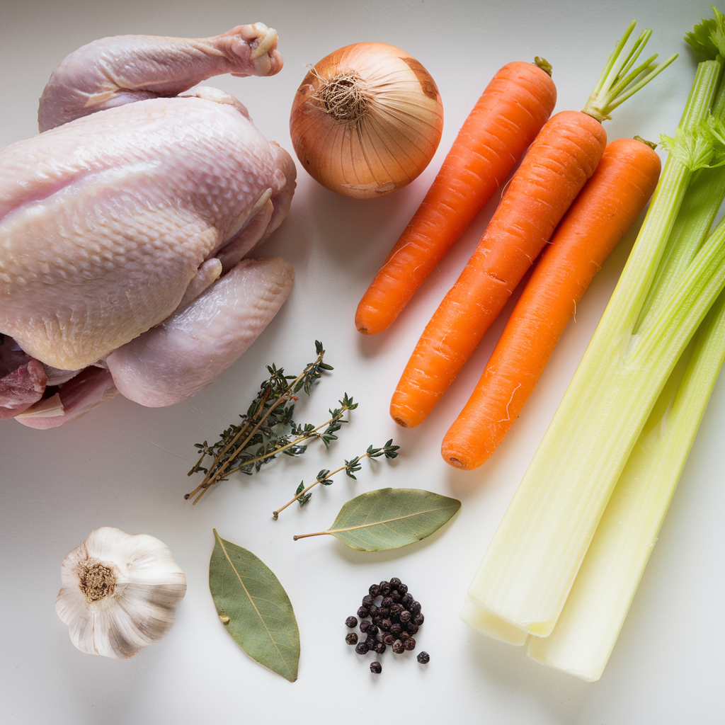 Ingredients for Classic Consomme Chicken Soup