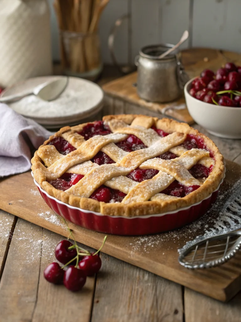Classic Homemade Cherry Pie with Lattice Crust (Better Than Bakery!)