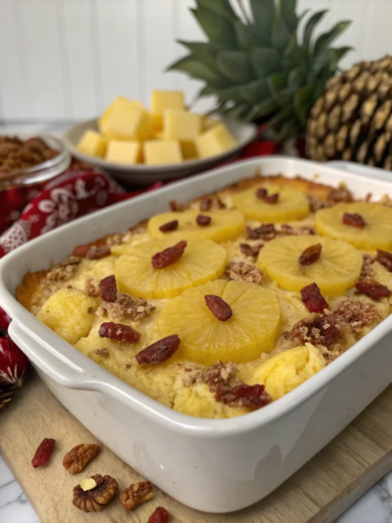 Classic Southern Pineapple Casserole (Perfect Holiday Side!) ingredients