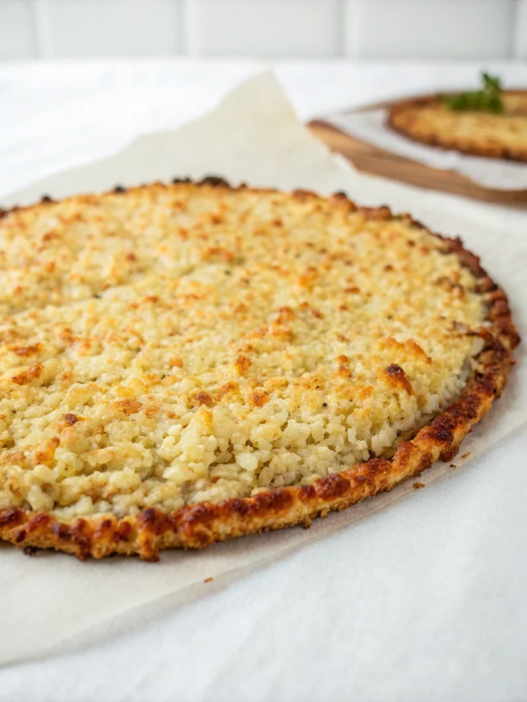 Crispy Homemade Brown Rice Pizza Crust (Healthier Option!)