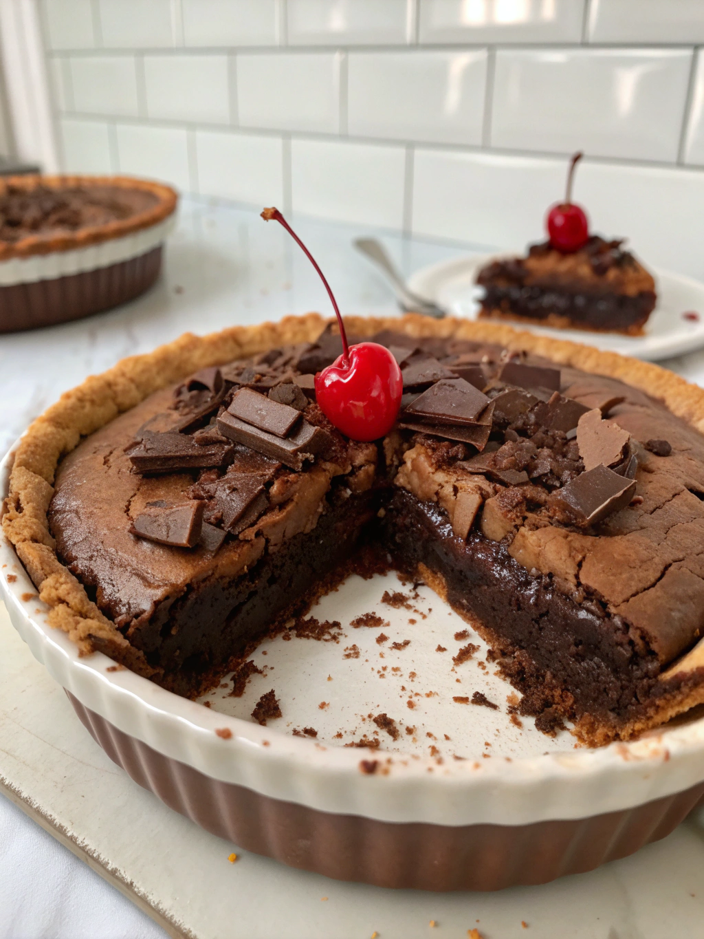 Decadent Brownie Pie with Fudgy Center (Chocolate Lover's Dream!) ingredients