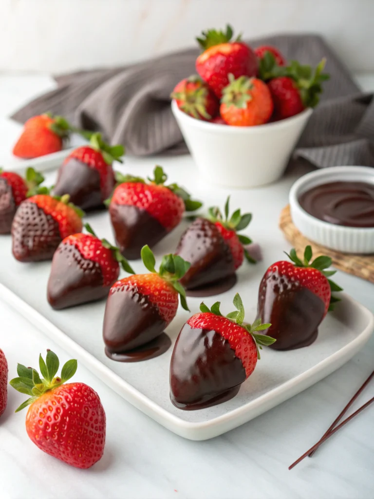 Decadent Chocolate-Dipped Strawberries (Perfect Date Night Treat!) ingredients