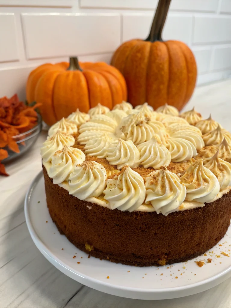 Decadent Pumpkin Spice Cake with Cream Cheese Frosting