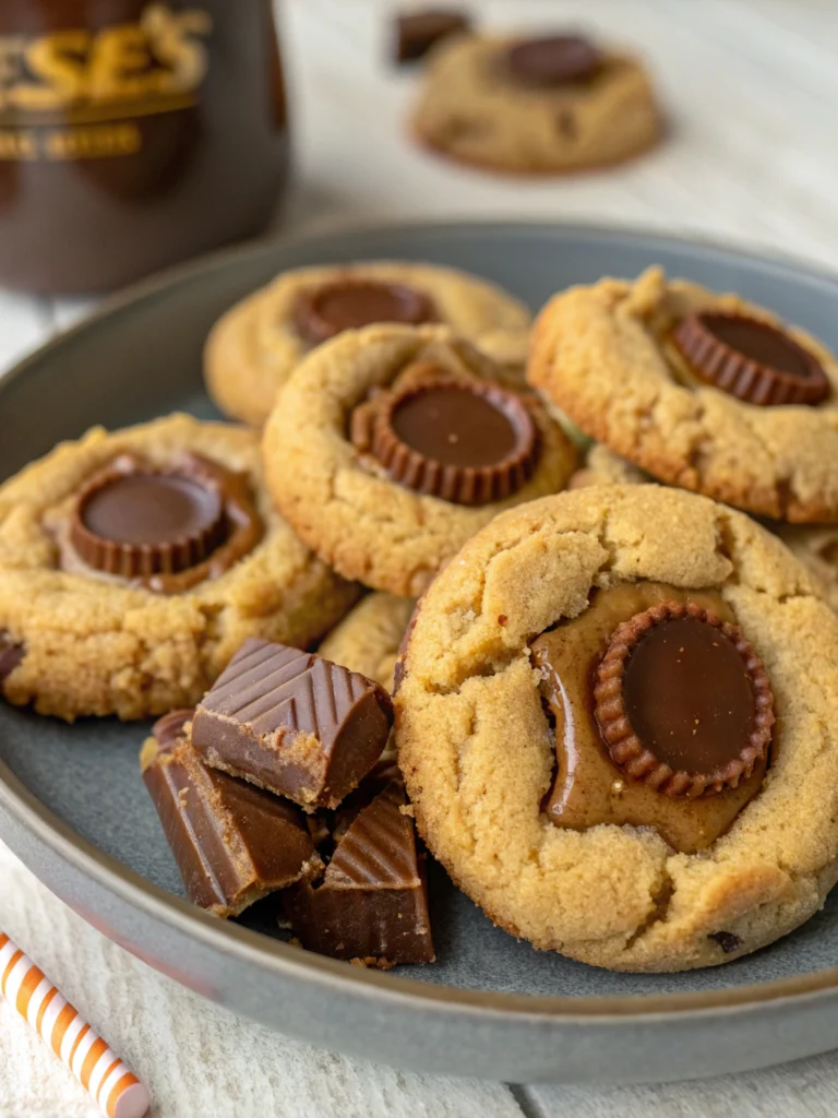 Decadent Reese's-Inspired Peanut Butter Cup Cookies (Melty Centers!)