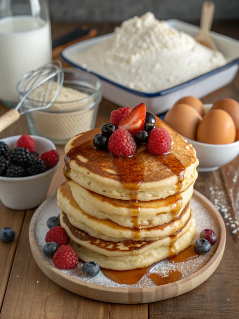 Fluffy Homemade Pancakes From Scratch (Better Than Diner Stacks!) ingredients
