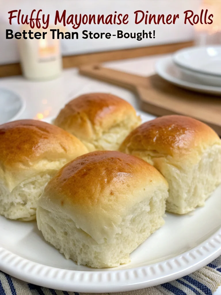Fluffy Mayonnaise Dinner Rolls (Better Than Store-Bought!)