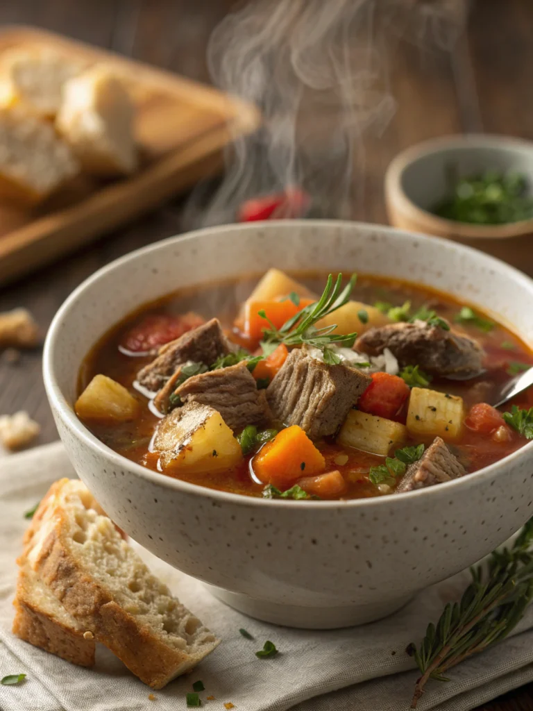 Hearty Homemade Vegetable Beef Soup (Perfect Winter Comfort!)