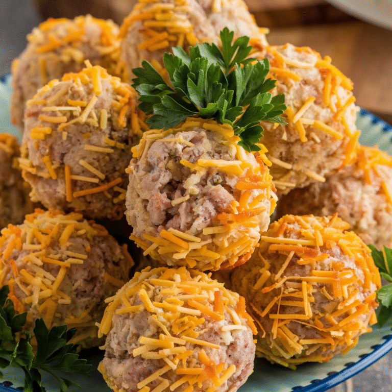 Irresistible 3-Ingredient Sausage Balls (Perfect Party Appetizer!) ingredients