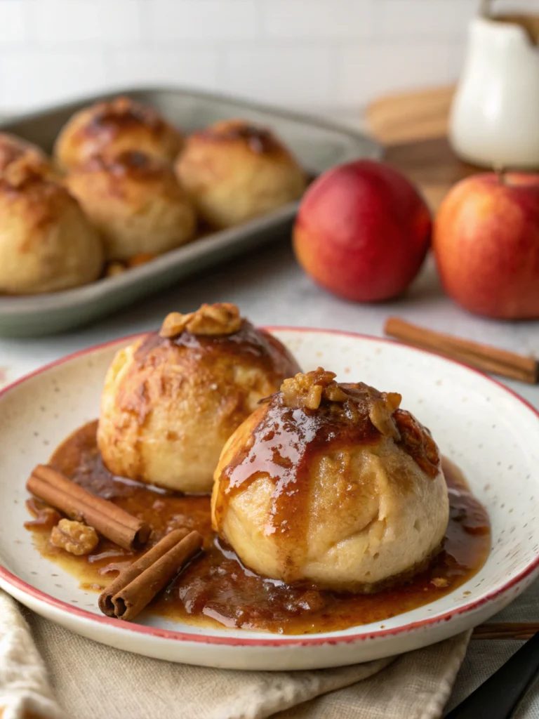 Irresistible Apple Dumplings with Cinnamon Sauce (Ready in 30 Min!)
