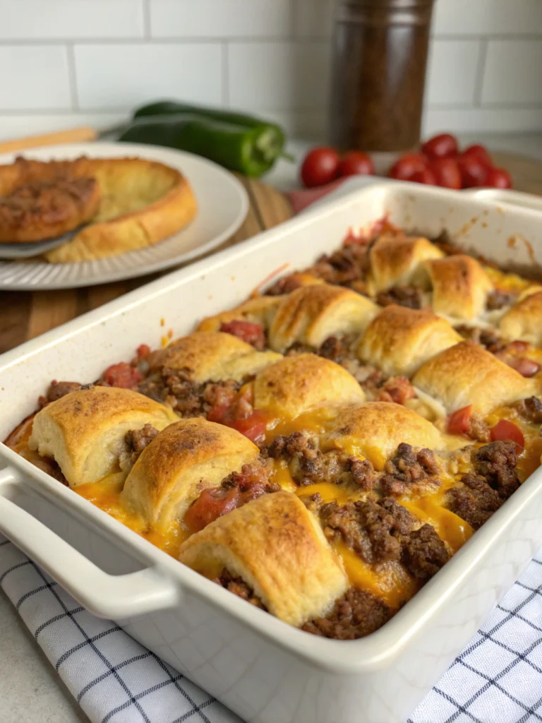 Irresistible Cheeseburger Crescent Roll Casserole (Family Favorite!) ingredients