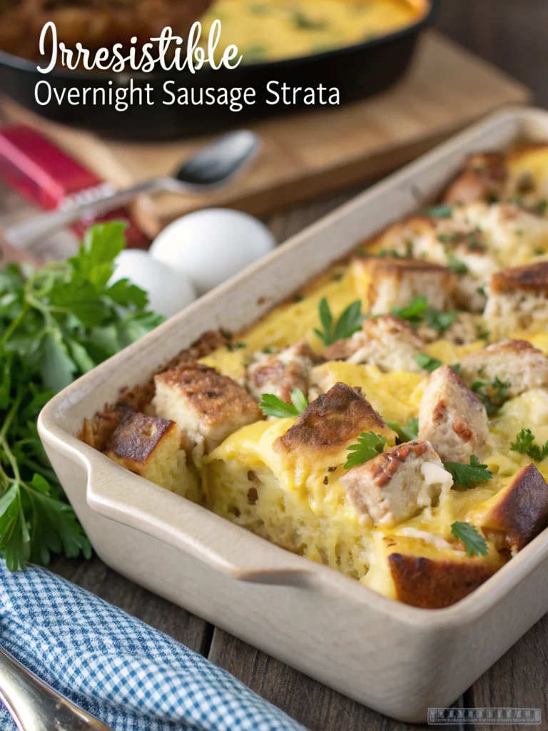 Irresistible Overnight Sausage Strata (Perfect Make-Ahead Brunch!)