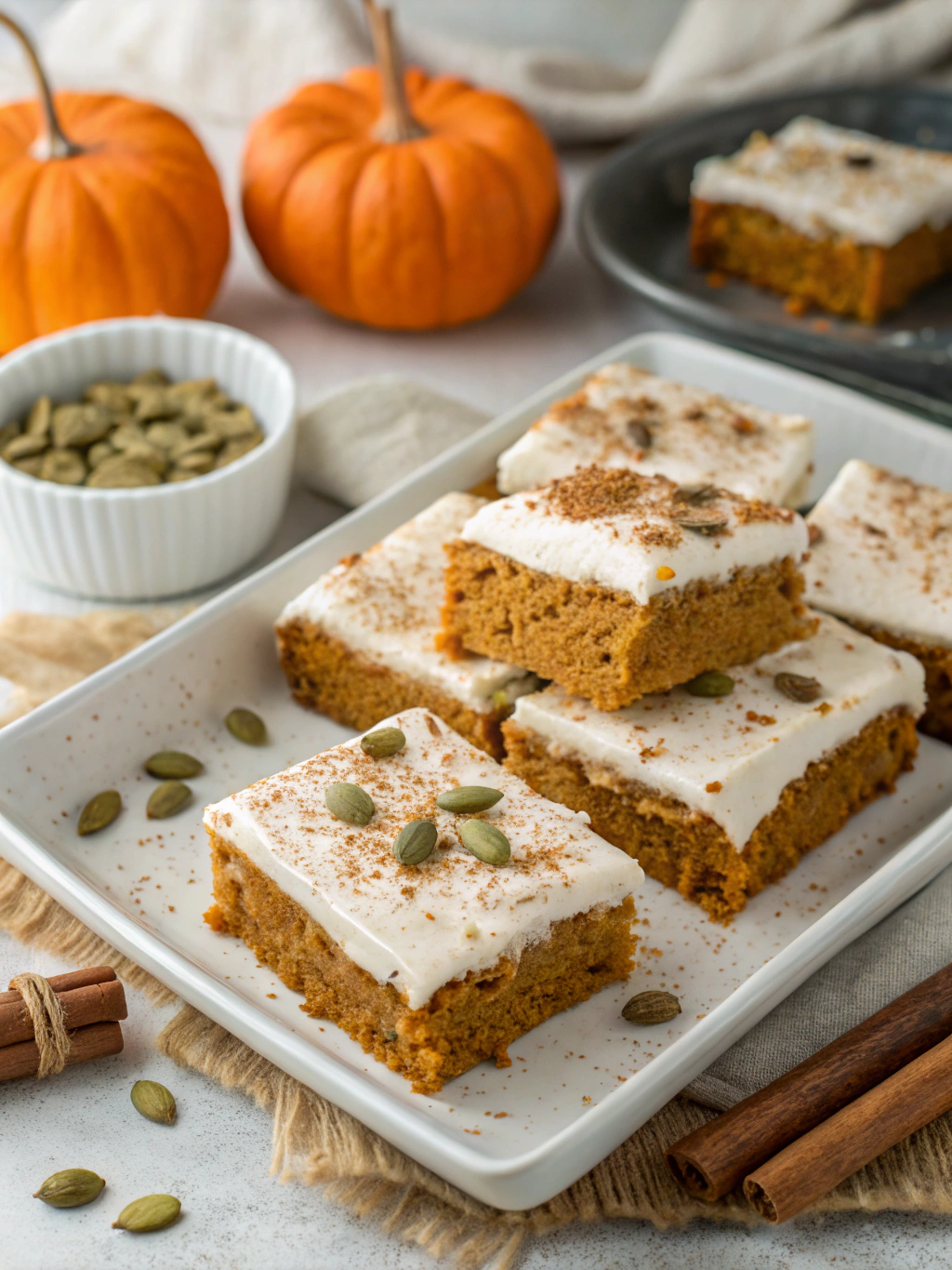 Irresistible Pumpkin Spice Bars (Melt-In-Your-Mouth Texture!) ingredients