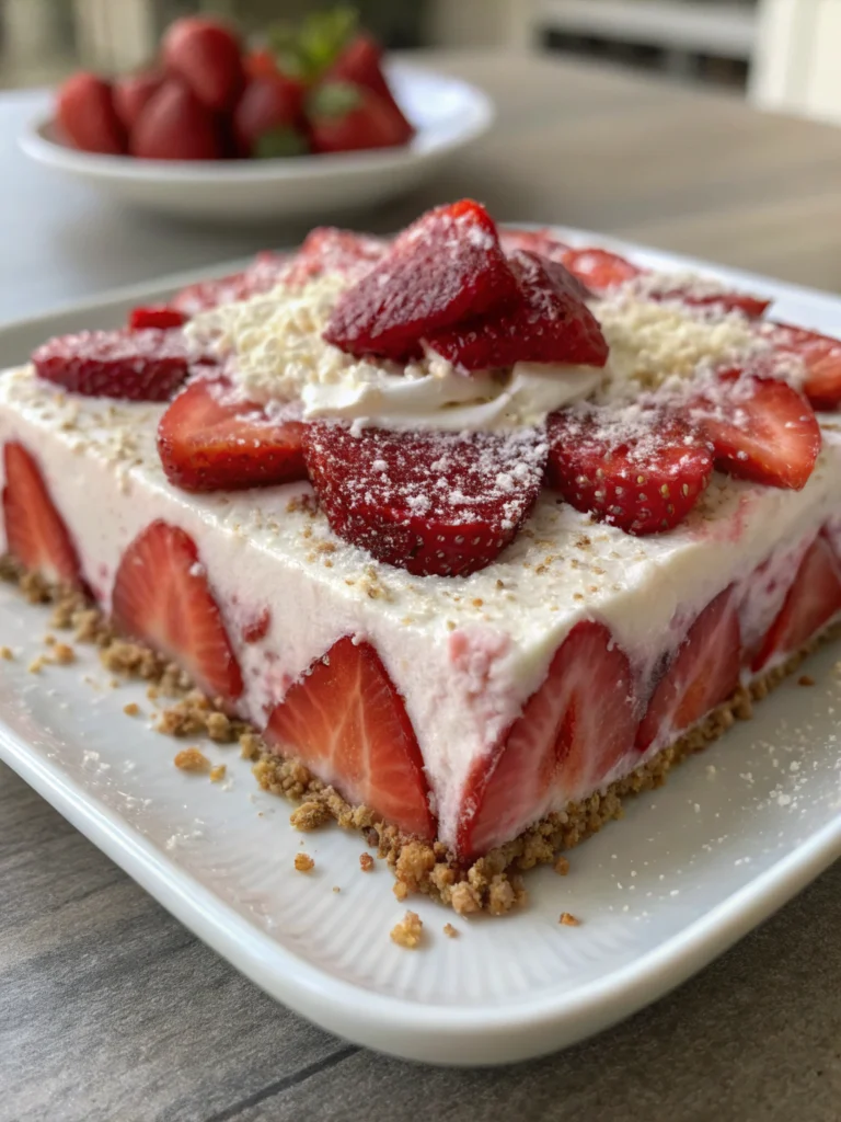 Irresistible Strawberry Yum-Yum (Dreamy No-Bake Dessert!)