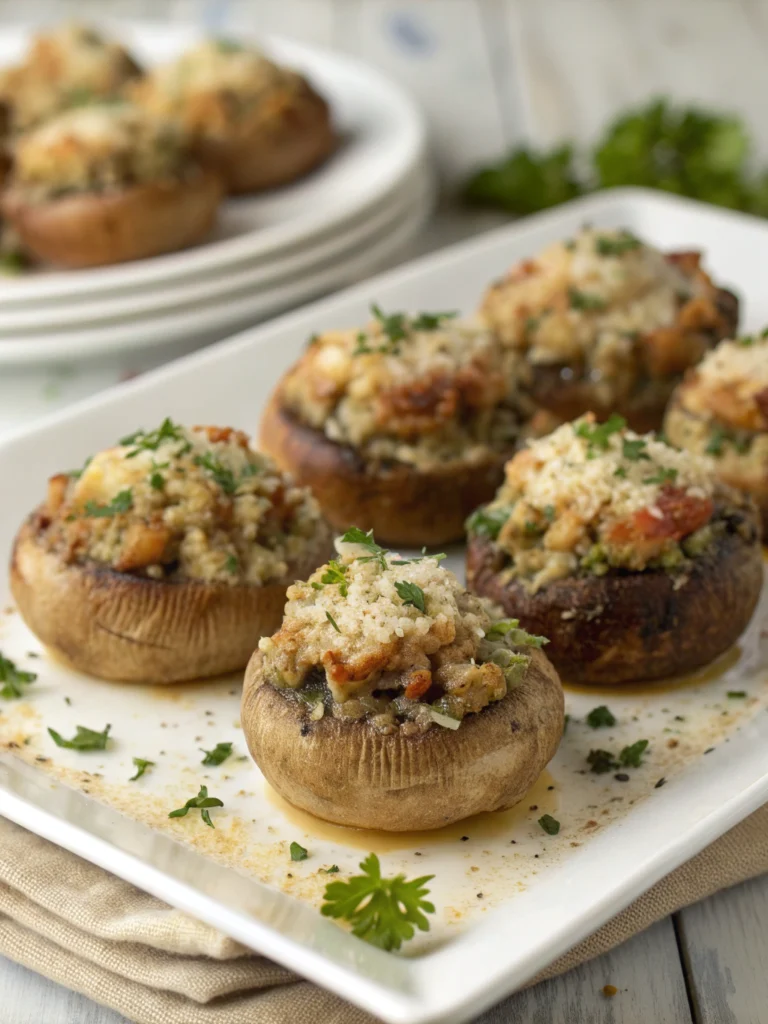 Irresistible Stuffed Mushroom Caps (Perfect Party Appetizer!)