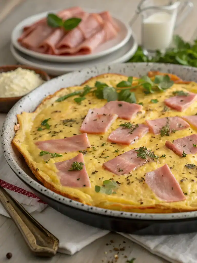 Perfect Ham & Cheese Oven Omelet (Feeds a Crowd!)