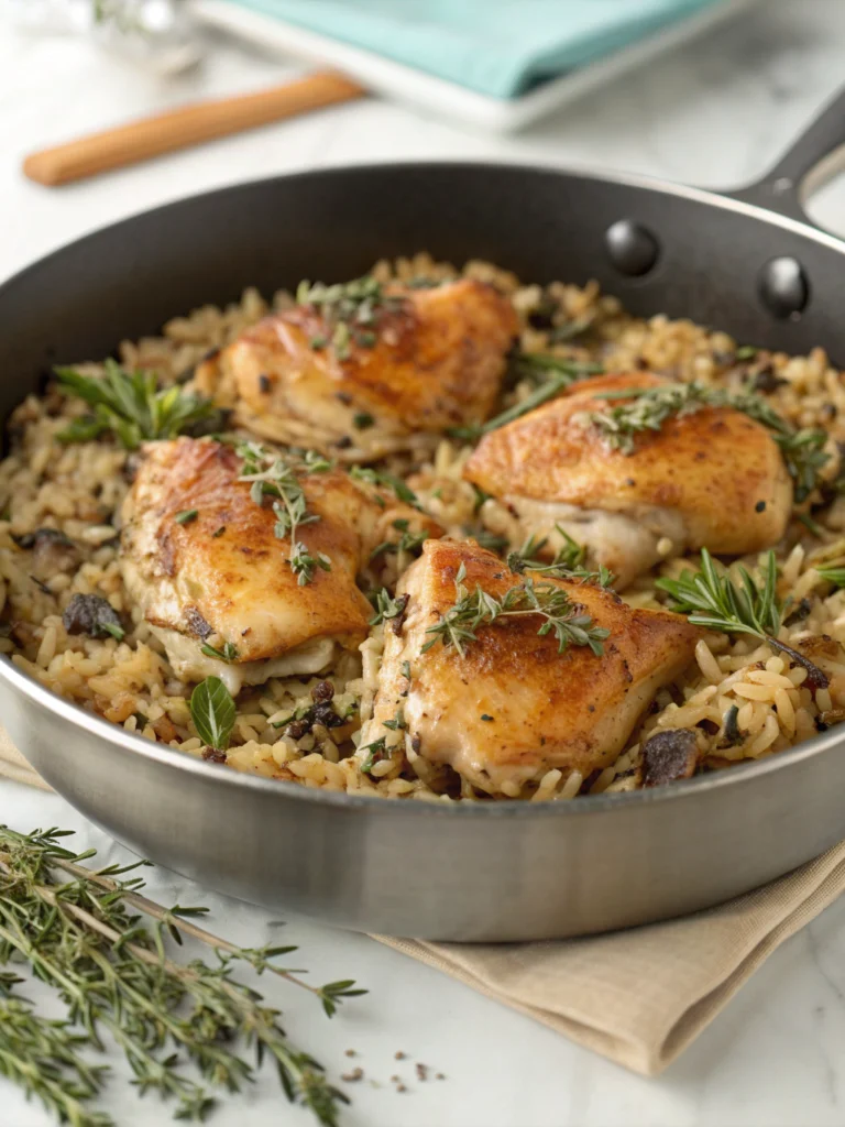 Perfect Herb-Roasted Chicken & Wild Rice Skillet (Ready in 30 Min!)
