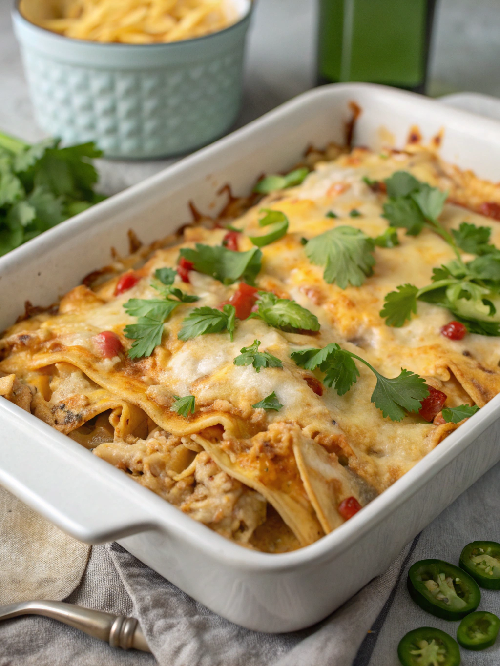 Ultimate Cheesy Chicken Tortilla Casserole (Family Favorite!)
