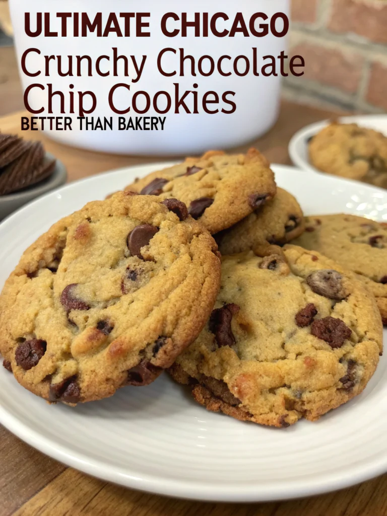 Ultimate Chicago Crunchy Chocolate Chip Cookies (Better Than Bakery!)