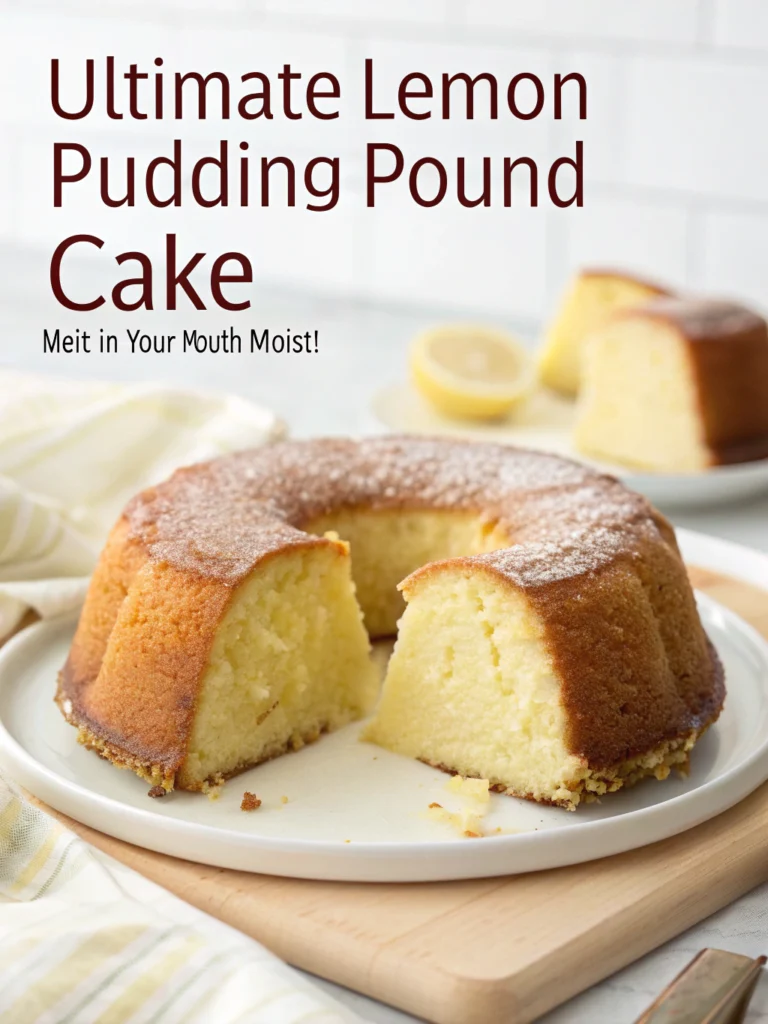 Ultimate Lemon Pudding Pound Cake (Melt-In-Your-Mouth Moist!)