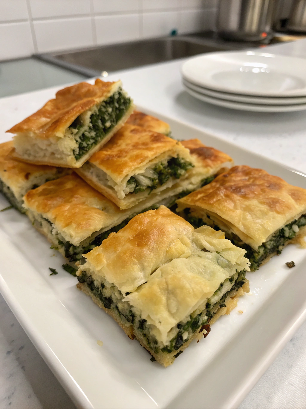 Classic Greek Spanakopita Squares (Flaky Feta-Spinach Delight!)