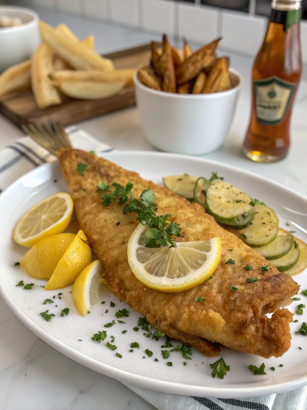 Crispy Golden Fried Fish with Beer Batter (Restaurant-Quality!) ingredients