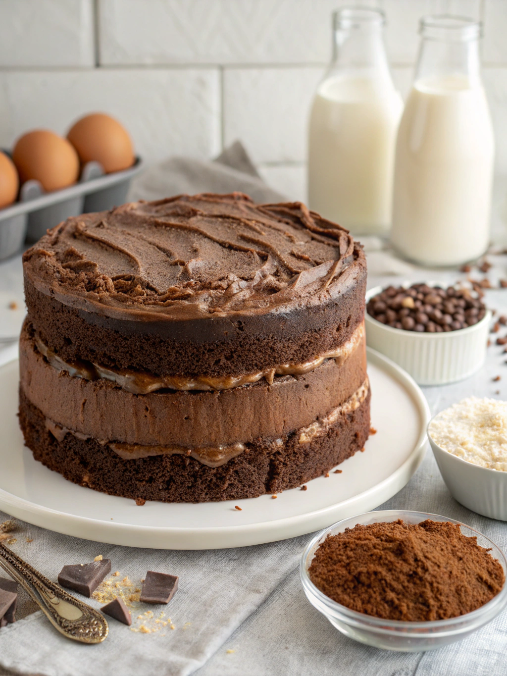 Decadent Buttermilk Brownie Cake (Melt-In-Your-Mouth Delicious!) ingredients