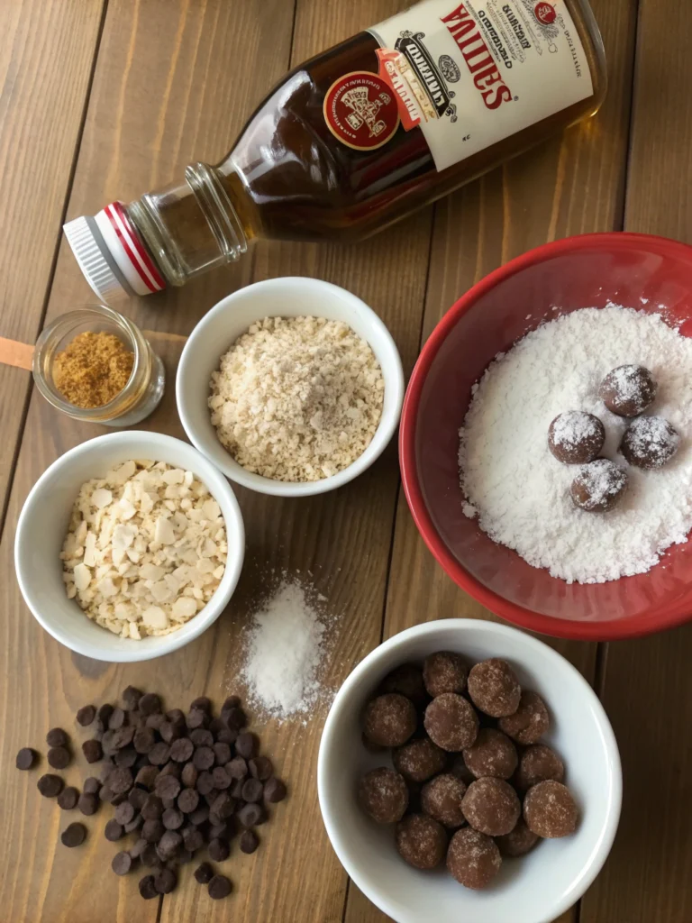 Decadent No-Bake Rum Balls (Perfect Holiday Treats!) ingredients