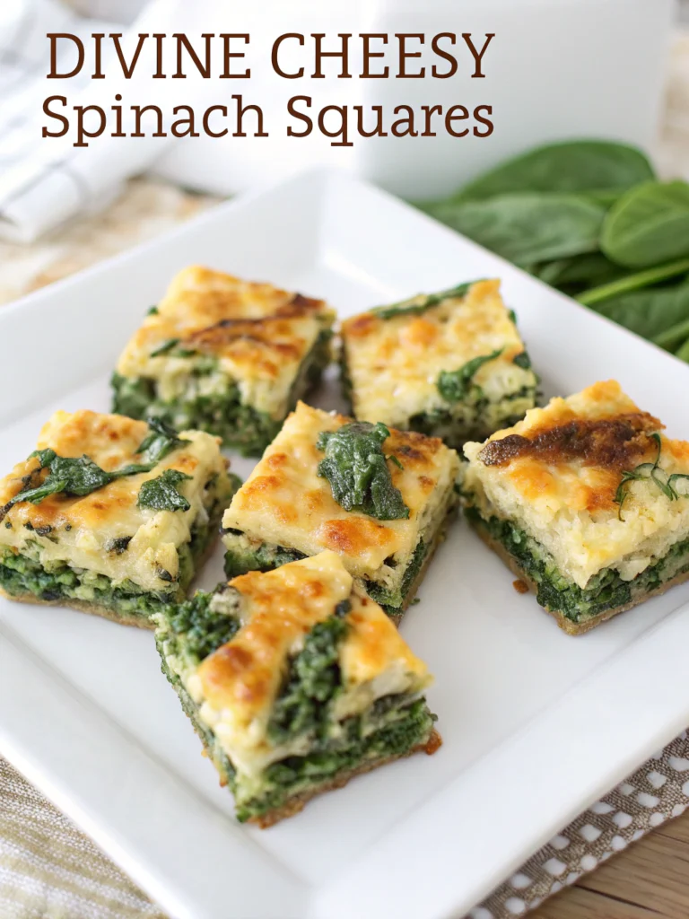Divine Cheesy Spinach Squares (Perfect Party Appetizer!) ingredients