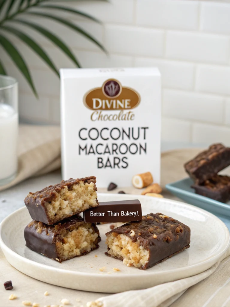 Divine Chocolate Coconut Macaroon Bars (Better Than Bakery!)