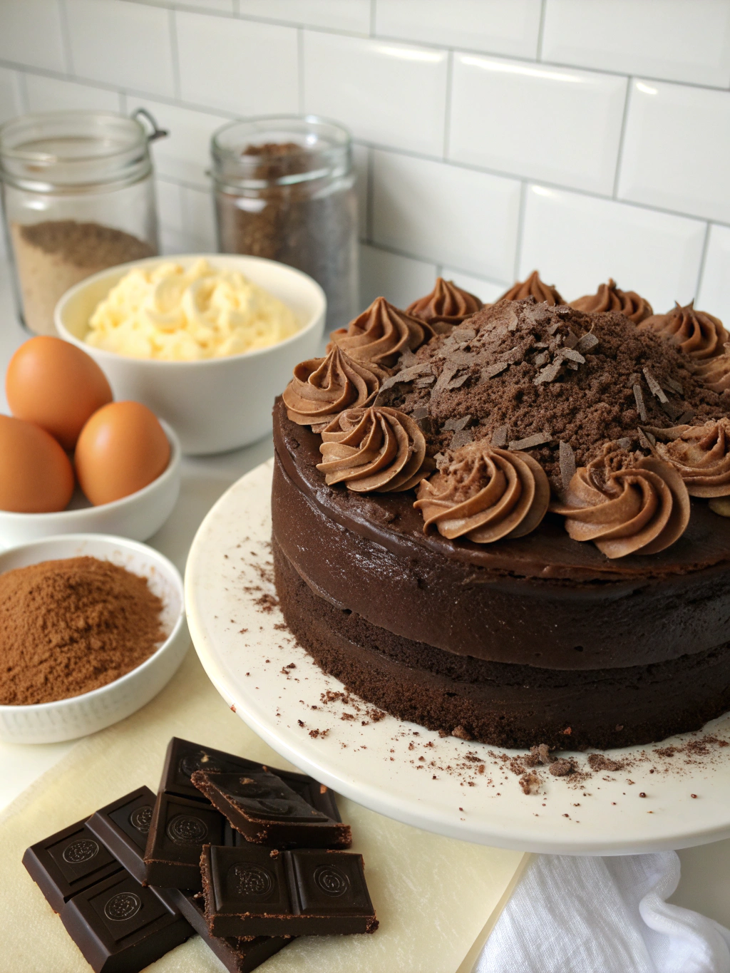 Divine Chocolate Fudge Cake (Decadently Rich & Moist!) ingredients