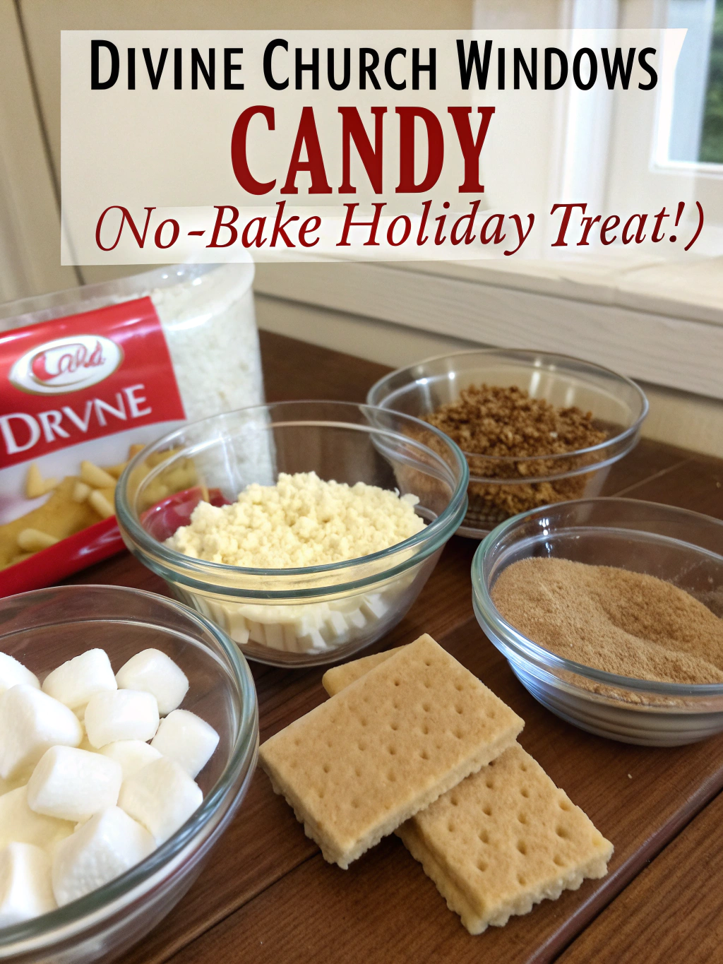Divine Church Windows Candy (No-Bake Holiday Treat!) ingredients