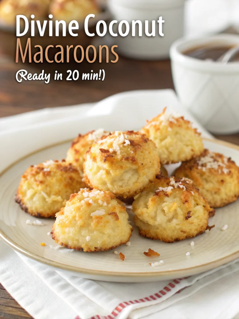 Divine Coconut Macaroons (Ready in 20 Min!)