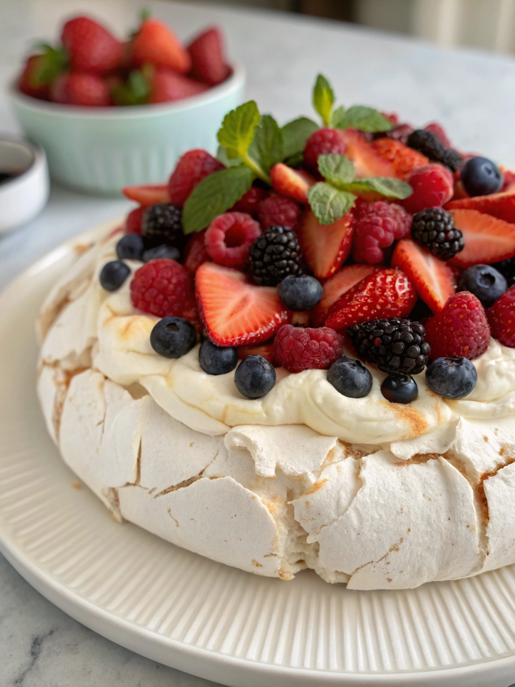 Divine Pavlova with Fresh Berries (Australia's National Dessert!) ingredients