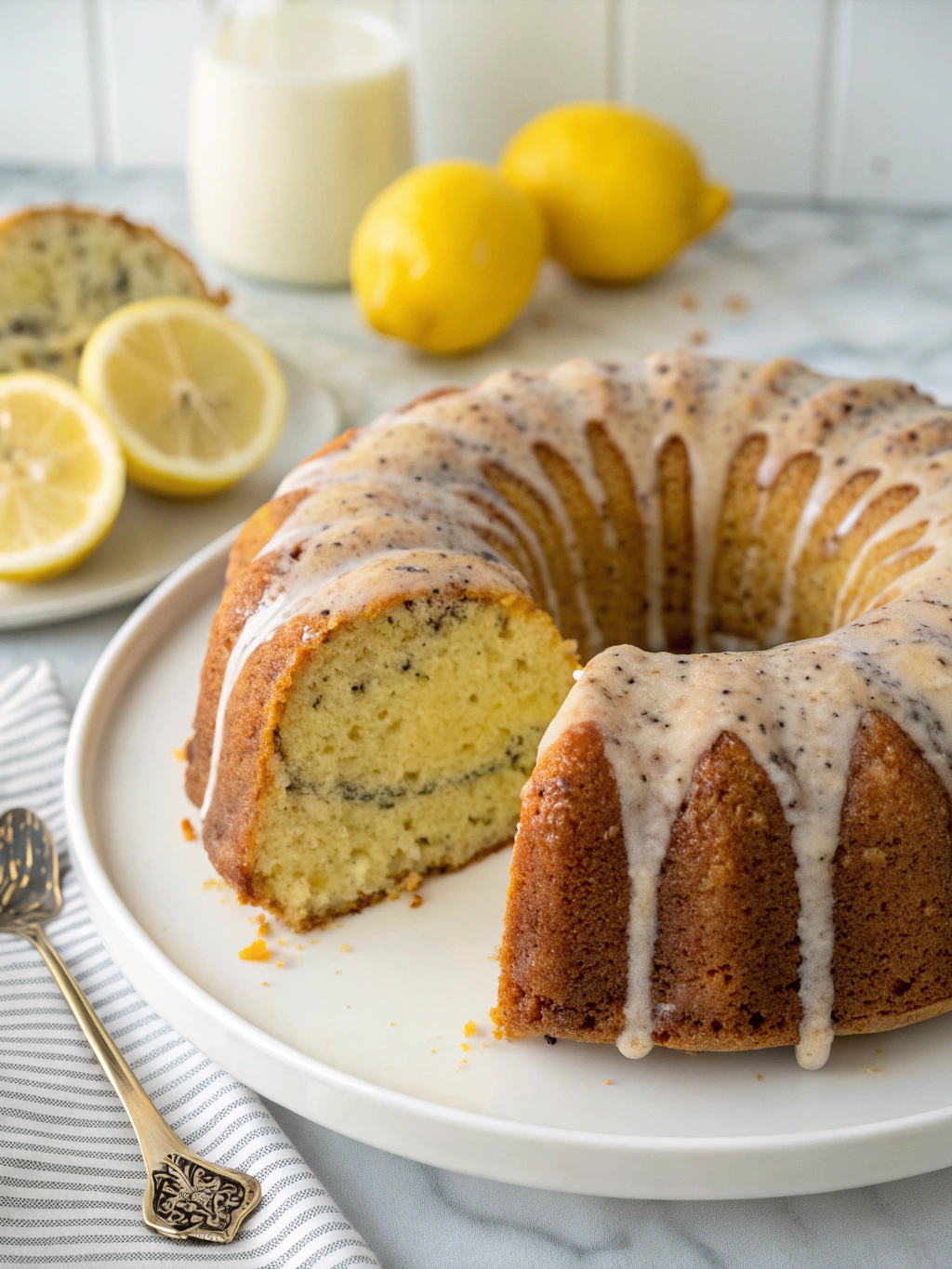 Divine Poppy Seed Cake with Lemon Glaze (Melt-in-Your-Mouth!)