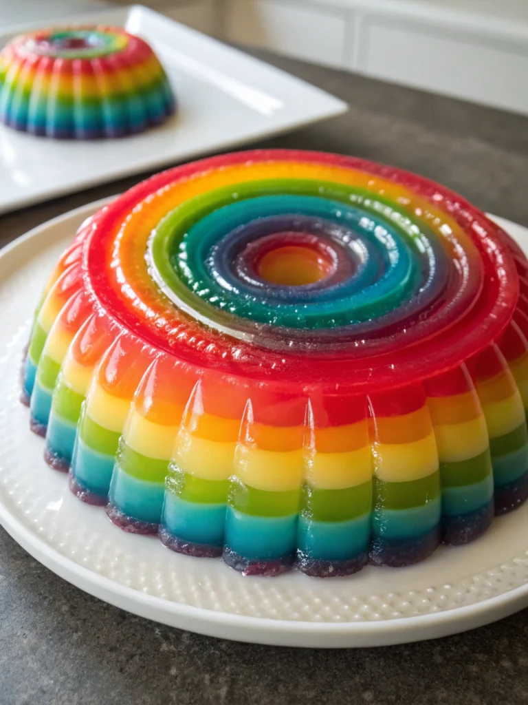Divine Rainbow Ribbon Jello Layers (Perfect Party Showstopper!)