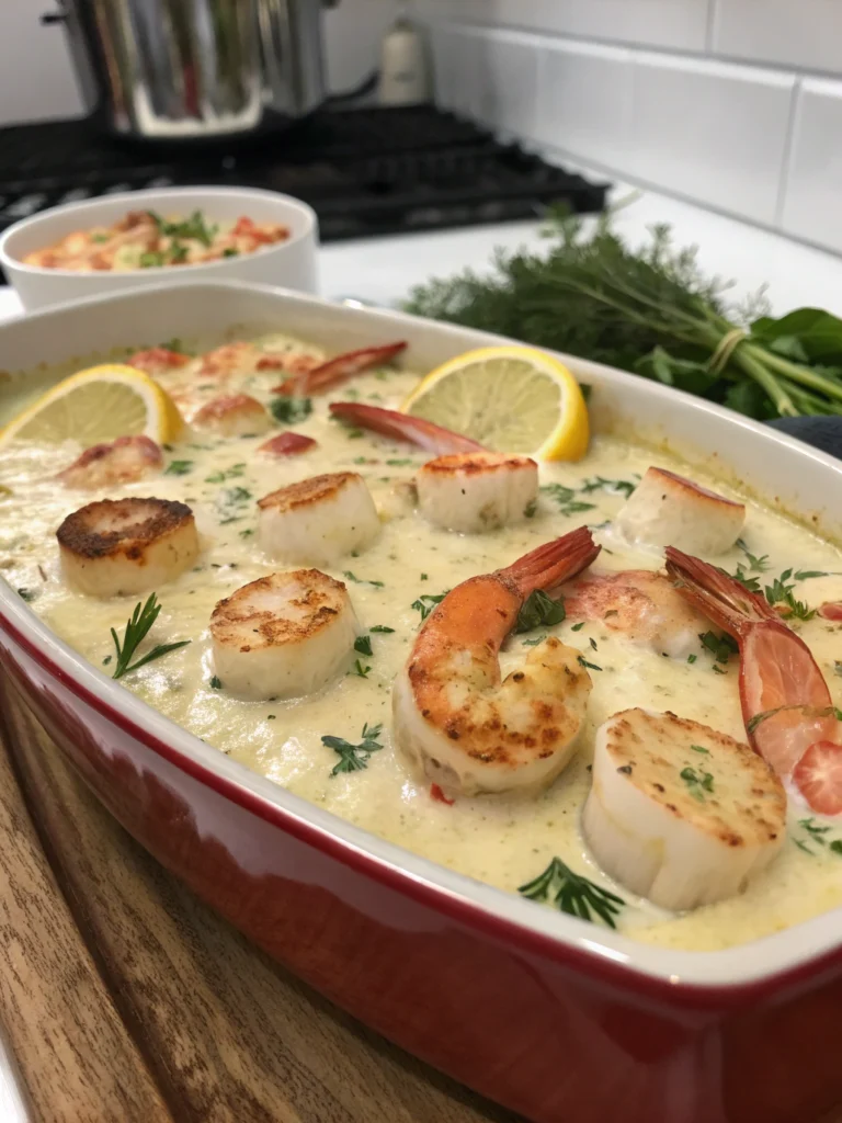 Divine Seafood Casserole with Creamy Sauce (Restaurant-Quality!) ingredients