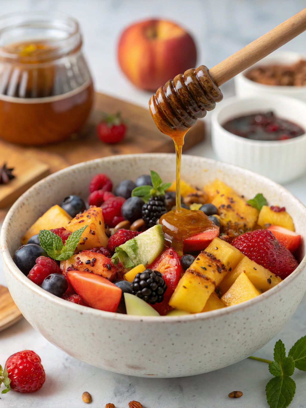 Divine Spiced Fruit Salad with Honey Drizzle (Perfect Brunch Dish!)