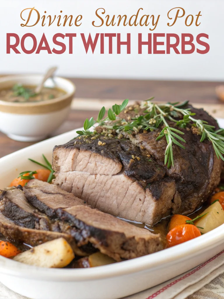 Divine Sunday Pot Roast with Herbs (Melt-in-Your-Mouth Tender!)