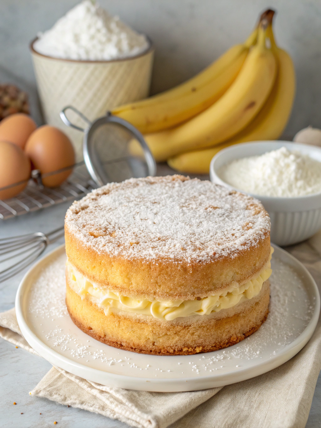 Fluffy Homemade Banana Chiffon Cake (Melts in Your Mouth!) ingredients