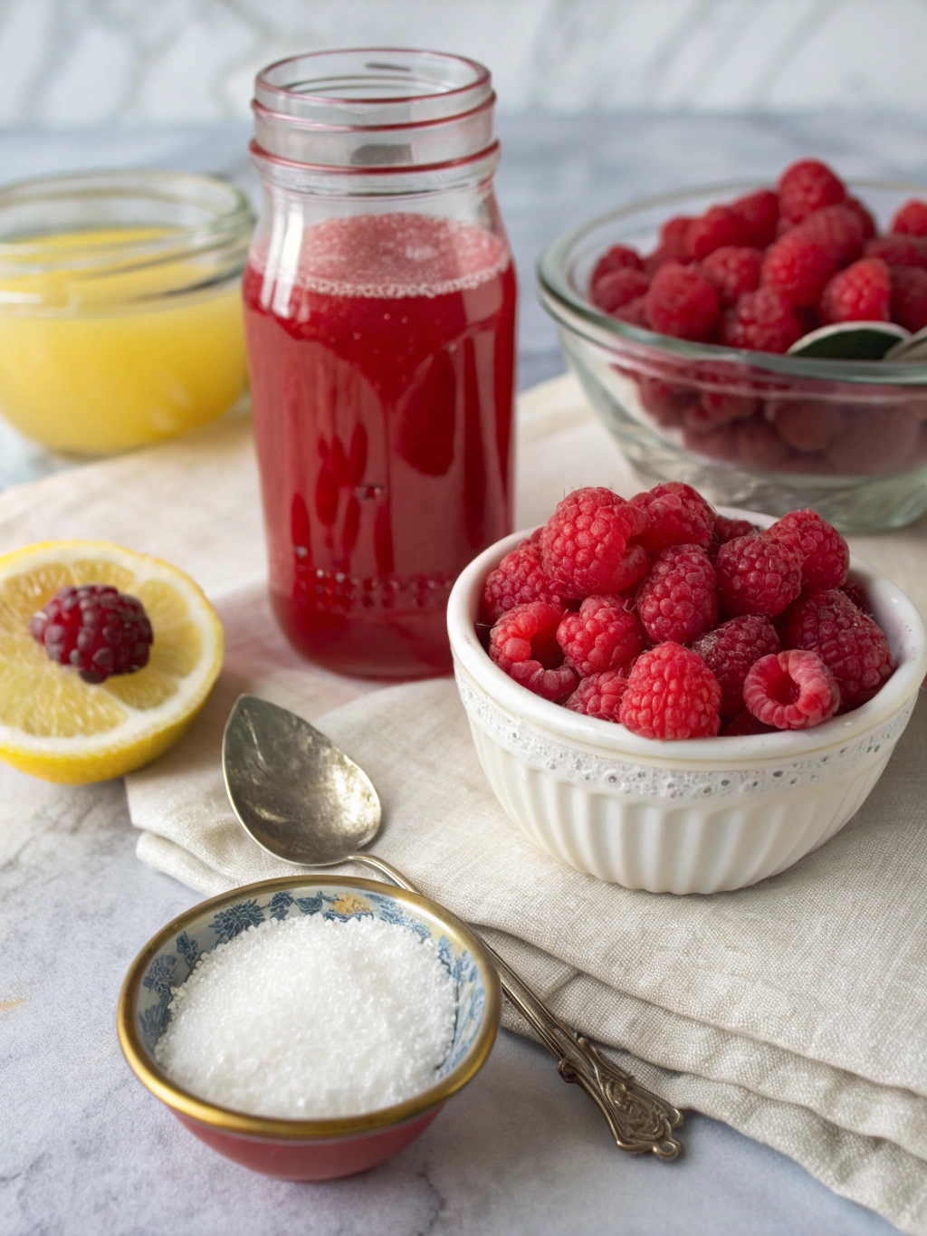 Homemade Red Raspberry Cordial (Better Than Store-Bought!) ingredients
