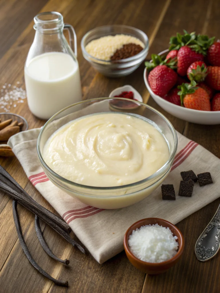 Homemade Silky Vanilla Pudding (Better Than Store-Bought!) ingredients