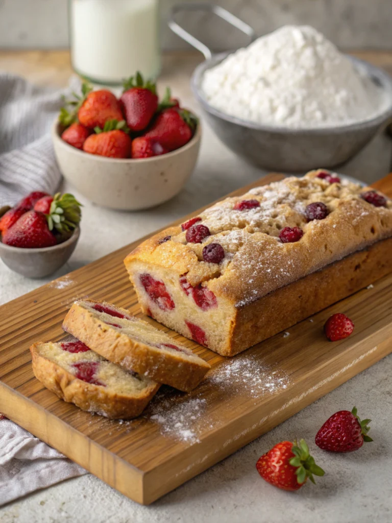 Homemade Strawberry Bread with Fresh Berries (Better Than Bakery!) ingredients