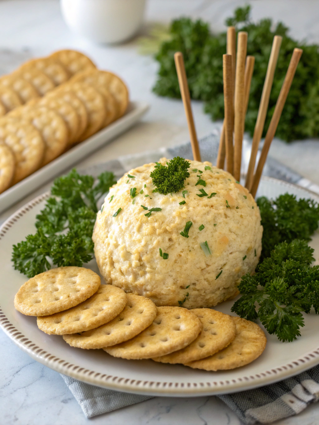 Irresistible Garlic Cheese Ball (Perfect Party Appetizer!)