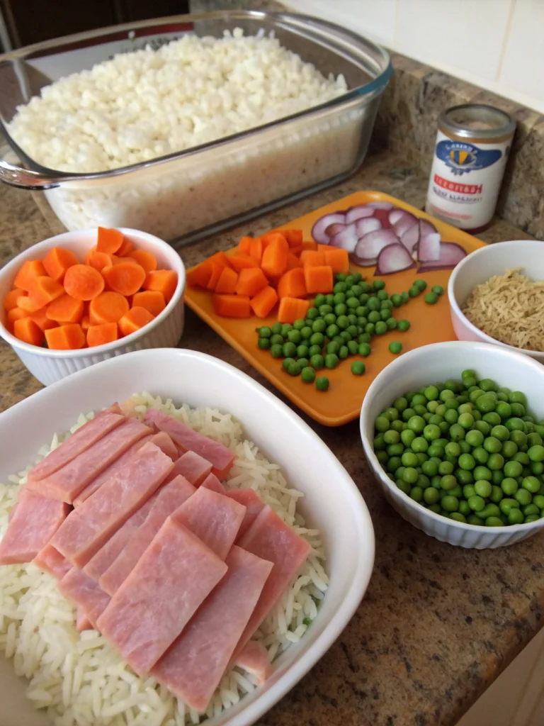 Supreme Ham & Rice Casserole (Dinner Ready in 30 Minutes!) ingredients
