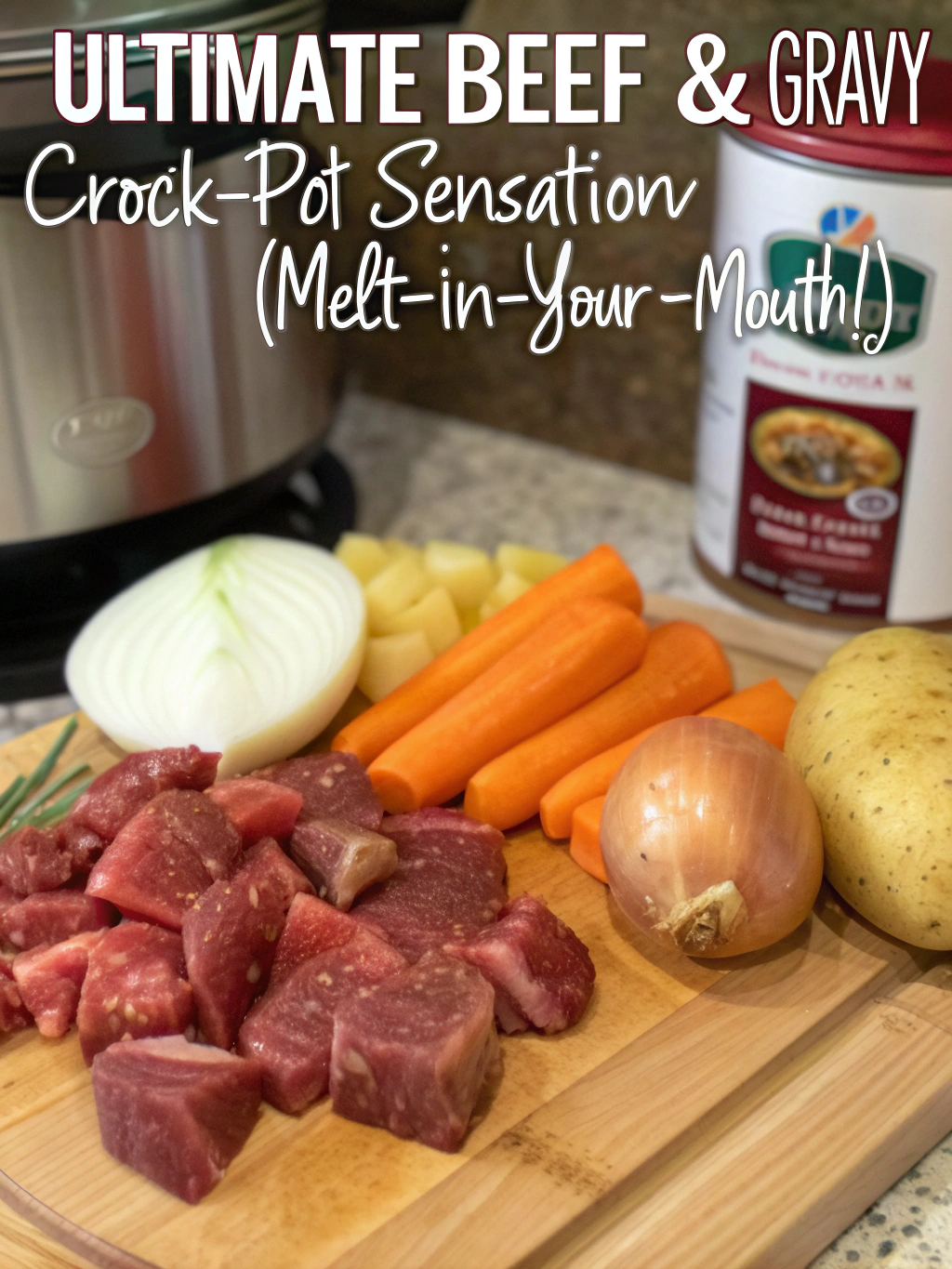 Ultimate Beef & Gravy Crock-Pot Sensation (Melt-In-Your-Mouth!) ingredients