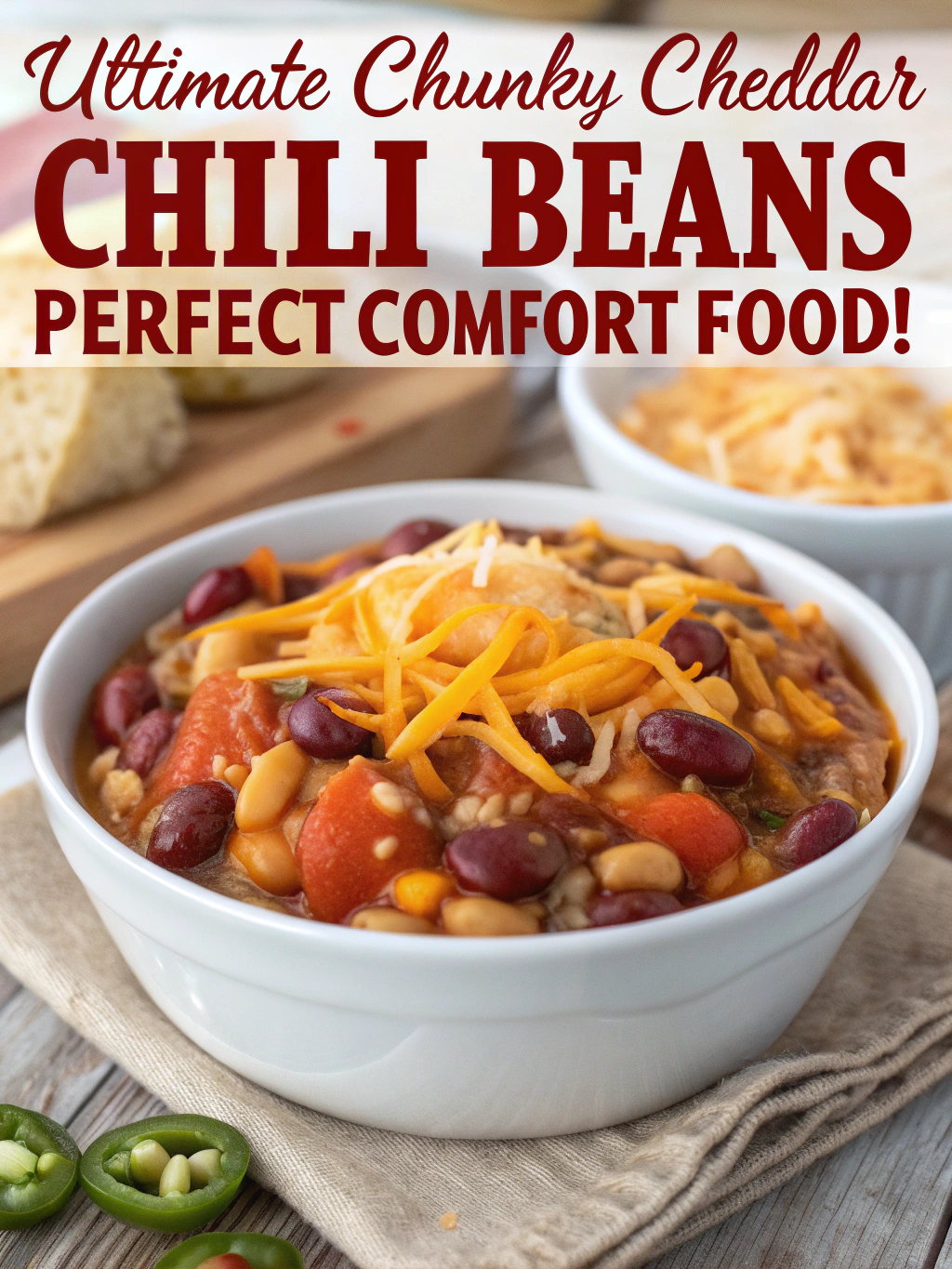 Ultimate Chunky Cheddar Chili Beans (Perfect Comfort Food!) ingredients