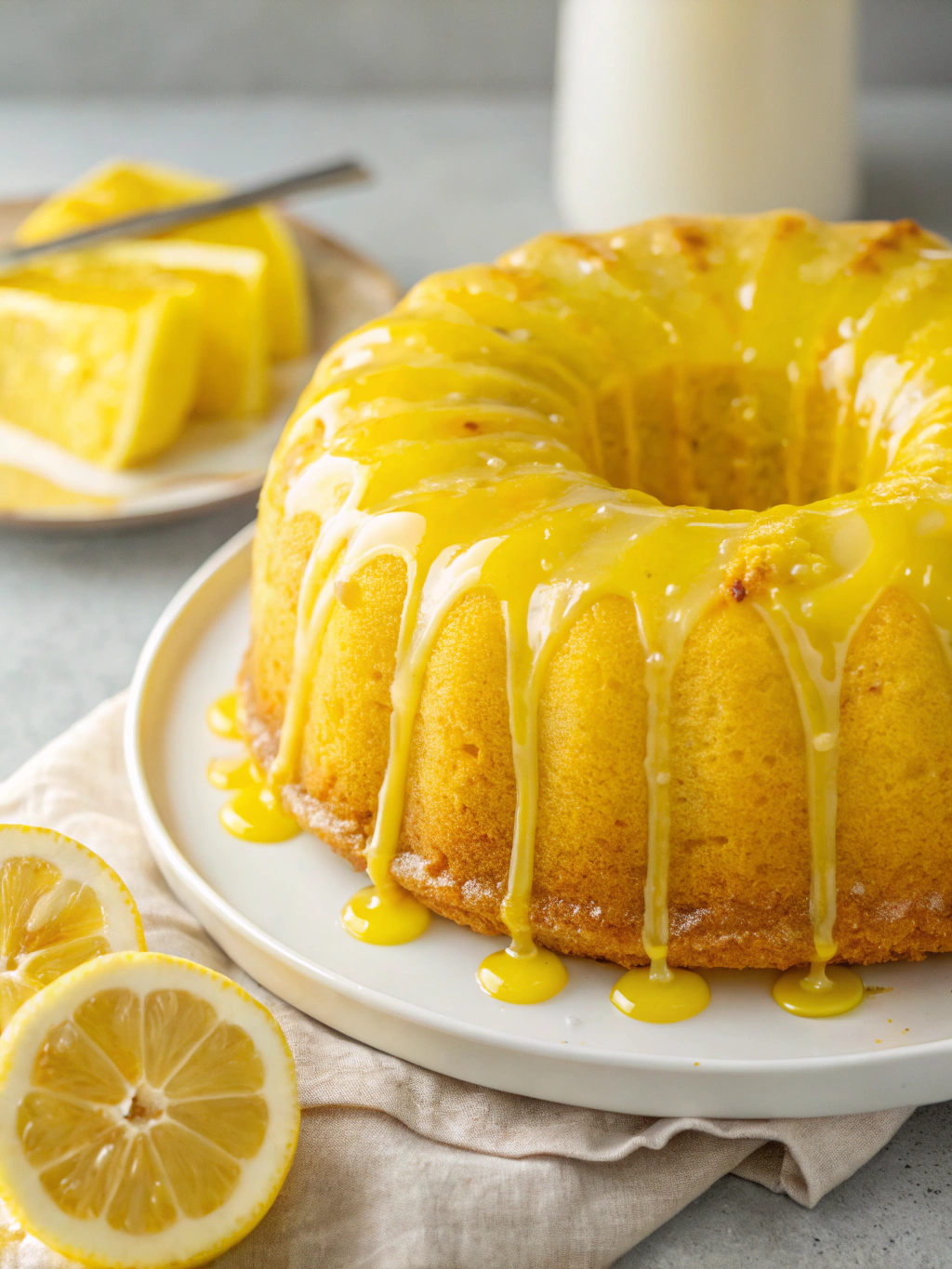 Ultimate Lemon Jello Cake with Citrus Glaze (Melt-in-Your-Mouth!)